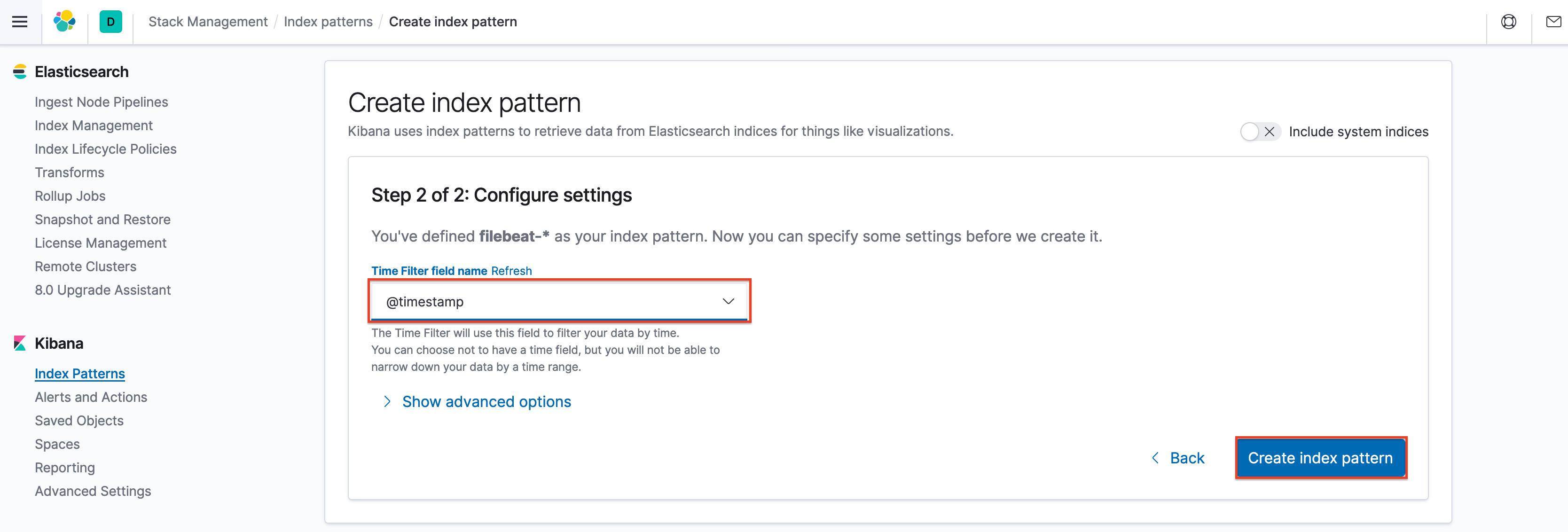 Kibana Create Index Pattern Kibana Create Index Pattern