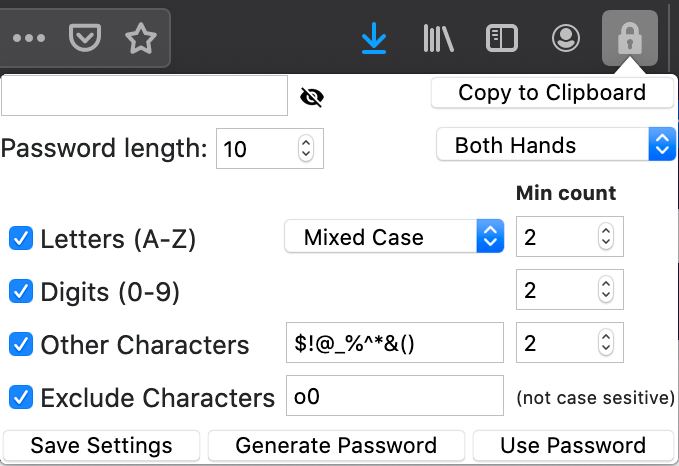 FireFox Secure Plugin Secure Password Generator FireFox Secure Plugin Secure Password Generator