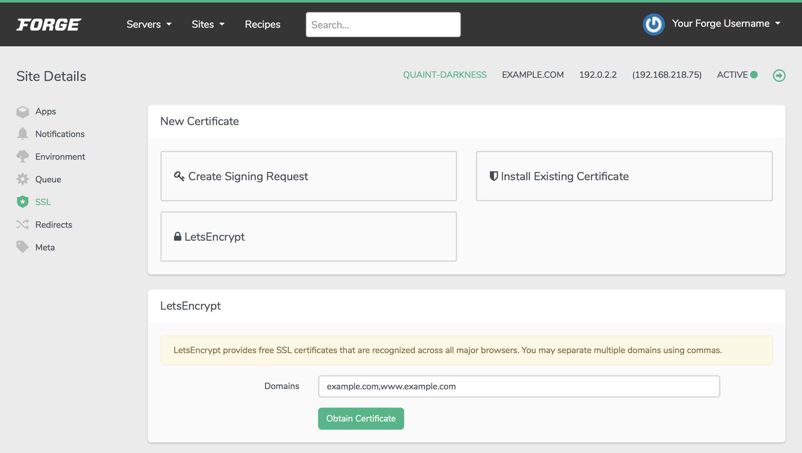 Let’s Encrypt Form