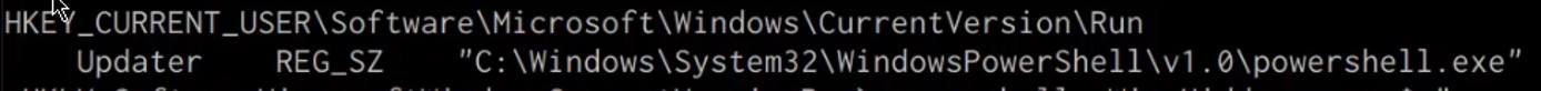 reg query output reg query output